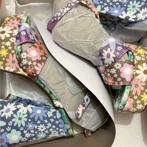Gianni Bini Floral Multicolor Heels